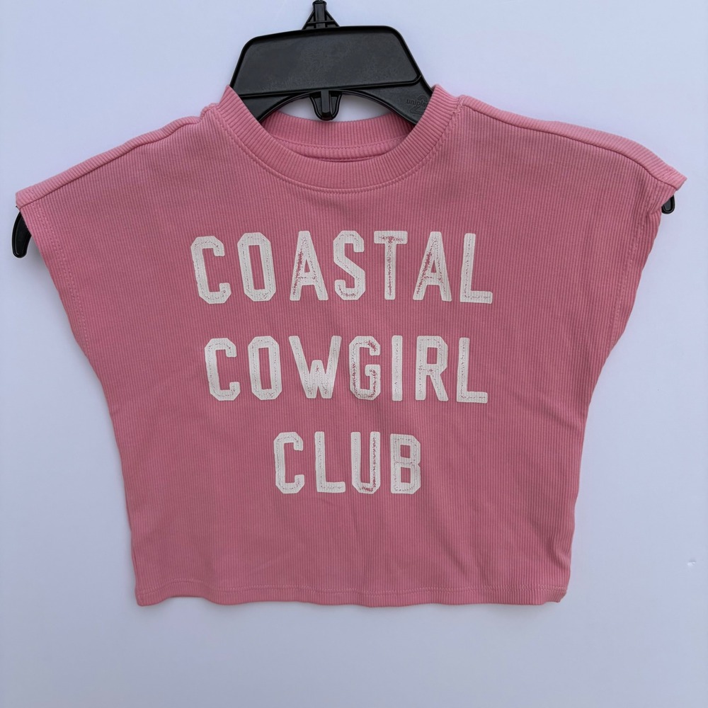 Grayson Mini Girls Pink Coastal Cowgirl‎ Club Ribbed Graphic Tee Shirt 3T
